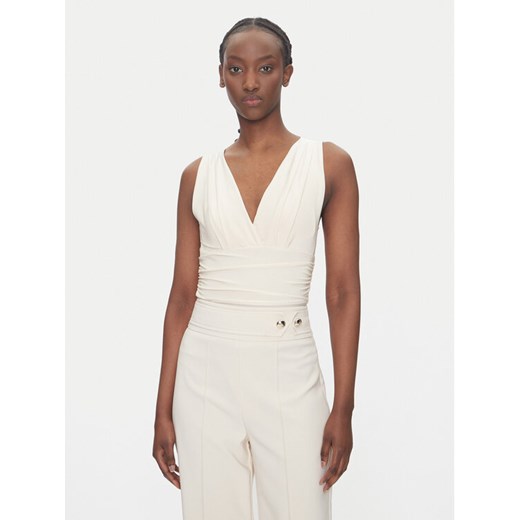 ACCESS FASHION Body 53-2223-391 Écru Slim Fit ze sklepu MODIVO w kategorii Bluzki damskie - zdjęcie 183765212