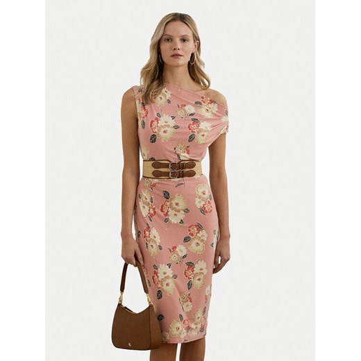 LAUREN RALPH LAUREN Sukienka koktajlowa 250964083001 Różowy Slim Fit ze sklepu MODIVO w kategorii Sukienki - zdjęcie 183765224