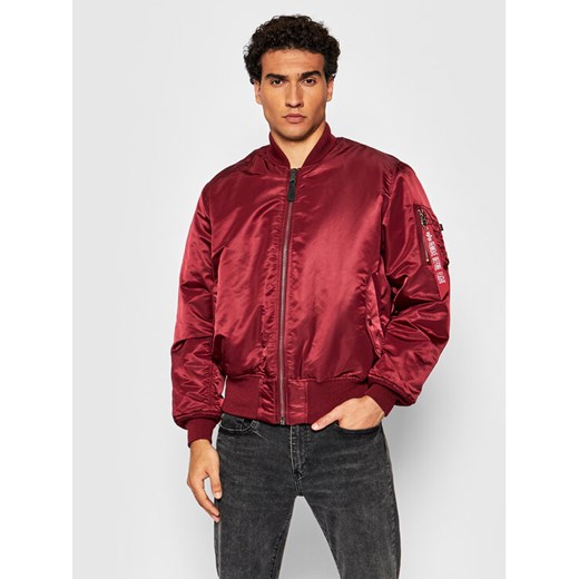 Alpha Industries Kurtka bomber Ma-1 100101 Bordowy Regular Fit ze sklepu MODIVO w kategorii Kurtki męskie - zdjęcie 183765264