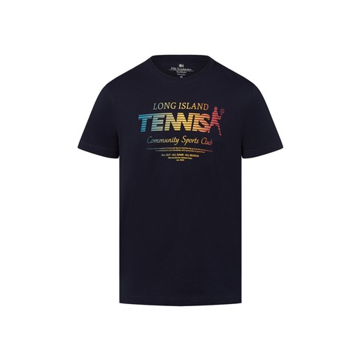 Nils Sundström Koszulka męska Mężczyźni Bawełna granatowy nadruk ze sklepu vangraaf w kategorii T-shirty męskie - zdjęcie 183766990