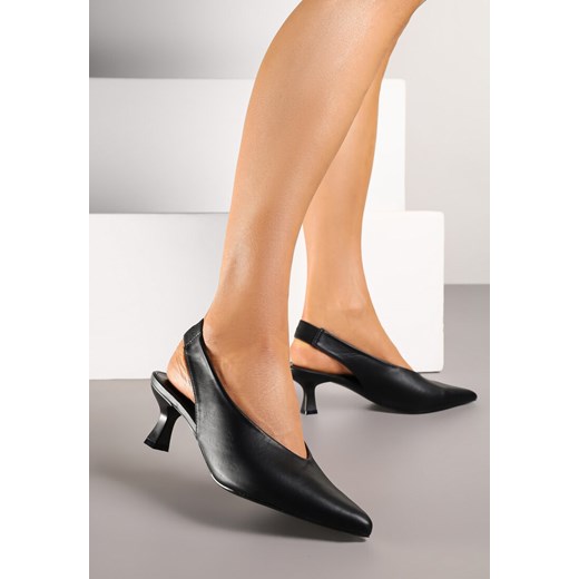 Czarne Sandały Vices na Kaczuszce Typu Slingback Liluriela ze sklepu renee.pl w kategorii Czółenka - zdjęcie 183767751