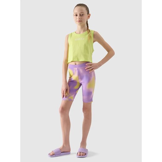 4F Szorty w kolorze żółto-fioletowym 128 Limango Polska okazyjna cena