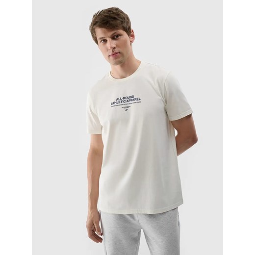 4F Koszulka w kolorze kremowym ze sklepu Limango Polska w kategorii T-shirty męskie - zdjęcie 183770233