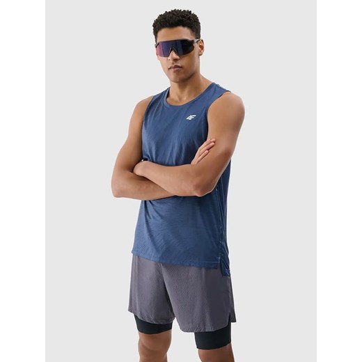 4F Top sportowy w kolorze niebieskim ze sklepu Limango Polska w kategorii T-shirty męskie - zdjęcie 183770333
