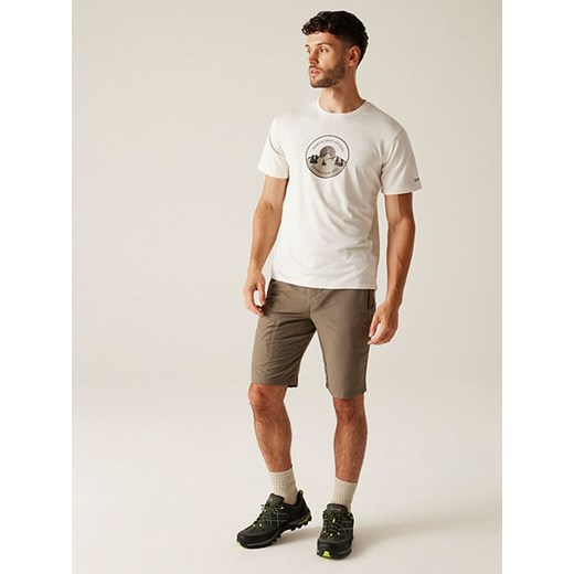 T-shirt męski Regatta biały na wiosnę