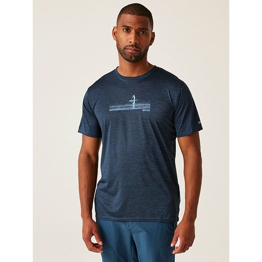 Regatta Koszulka &quot;Fingal IX&quot; w kolorze granatowym do biegania ze sklepu Limango Polska w kategorii T-shirty męskie - zdjęcie 183771200