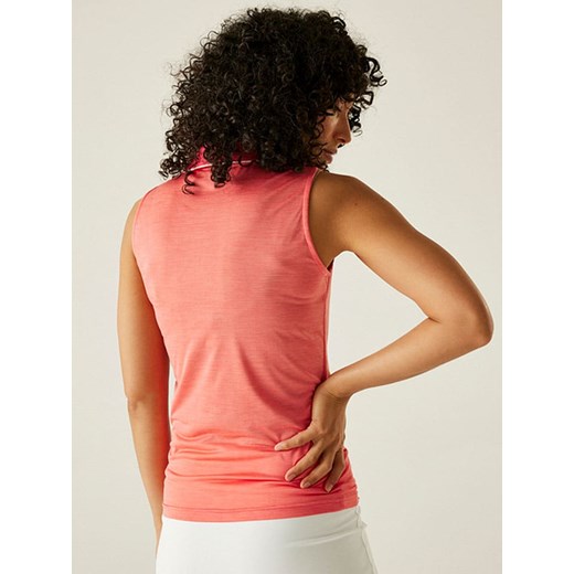 Pomarańczowy bluzka damska Regatta bez rękawów z kołnierzykiem 