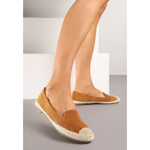 Jasnobrązowe Espadryle z Motywem Plecionki Ralomea ze sklepu renee.pl w kategorii Espadryle damskie - zdjęcie 183772564