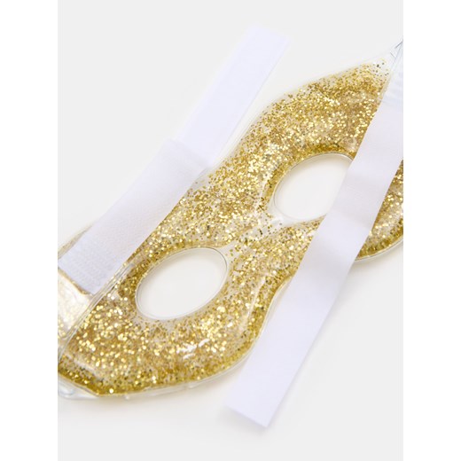 Sinsay - Maska żelowa na oczy ze złotym brokatem - złoty Sinsay One Size Sinsay