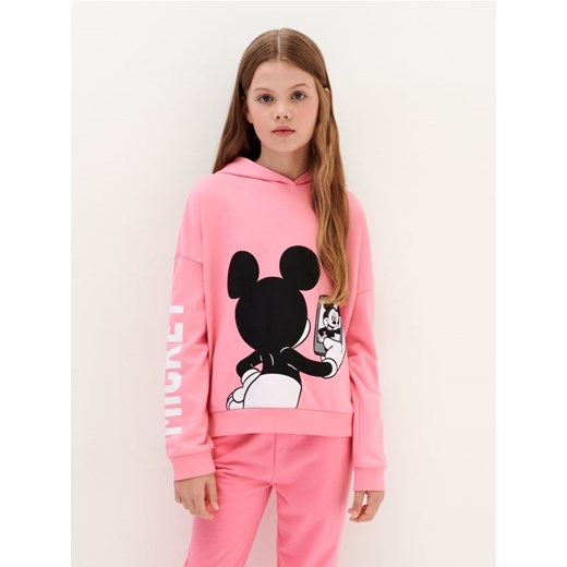 Sinsay - Bluza z kapturem Myszka Miki - różowy ze sklepu Sinsay w kategorii Bluzy dziewczęce - zdjęcie 183774842