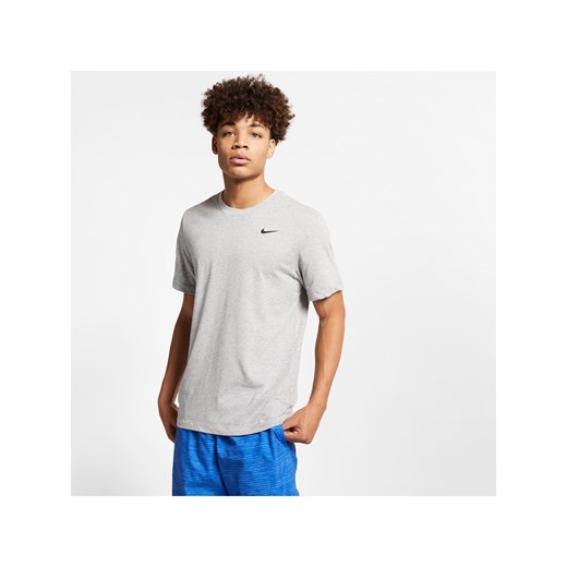 Męski T-shirt do fitnessu Nike Dri-FIT - Szary ze sklepu Nike poland w kategorii T-shirty męskie - zdjęcie 183775064