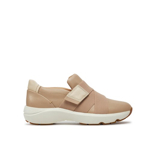 Sneakersy Clarks Tivoli Strap 26177813 Beżowy ze sklepu eobuwie.pl w kategorii Buty sportowe damskie - zdjęcie 183775292