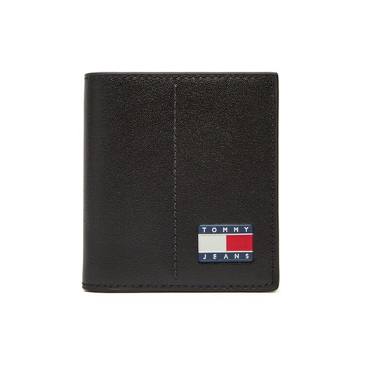 Duży Portfel Męski Tommy Jeans Tjm Heritage Leather Cc & Coin AM0AM13408 Czarny ze sklepu eobuwie.pl w kategorii Portfele męskie - zdjęcie 183775394