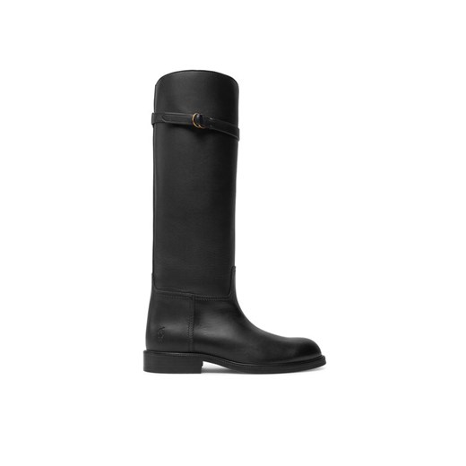 Kozaki Polo Ralph Lauren 818959252002 Czarny ze sklepu eobuwie.pl w kategorii Kozaki damskie - zdjęcie 183775580