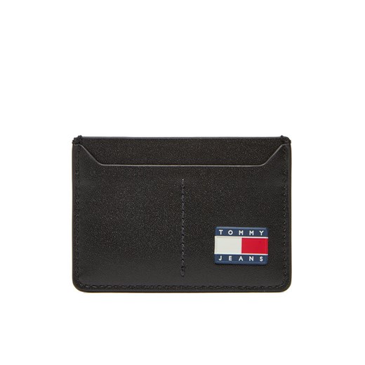 Etui na karty kredytowe Tommy Jeans Tjm Heritage Leather Cc Holder AM0AM13410 Czarny ze sklepu eobuwie.pl w kategorii Portfele męskie - zdjęcie 183775640