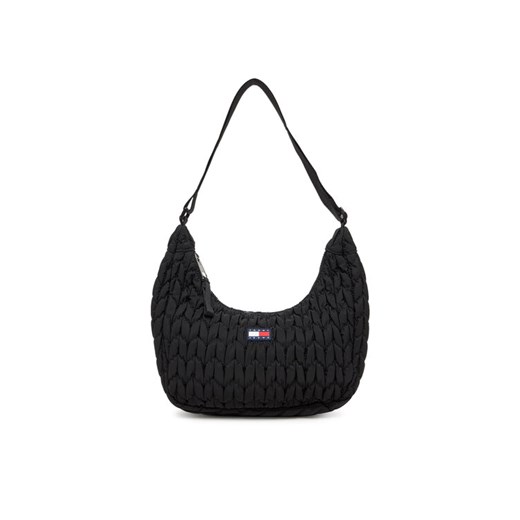 Torebka Tommy Jeans Tjw Urban Quilted AW0AW17546 Czarny ze sklepu eobuwie.pl w kategorii Listonoszki - zdjęcie 183775654