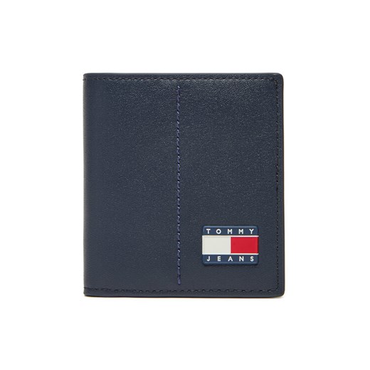 Duży Portfel Męski Tommy Jeans Tjm Heritage Leather Cc & Coin AM0AM13408 Granatowy ze sklepu eobuwie.pl w kategorii Portfele męskie - zdjęcie 183775682