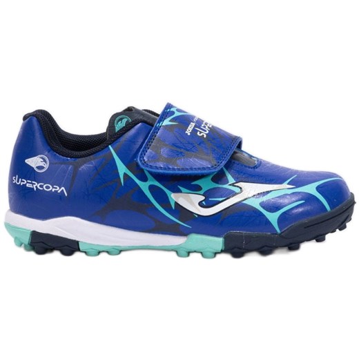 Buty piłkarskie Joma Super Copa 2504 Tf SCJW2504TFV niebieskie ze sklepu ButyModne.pl w kategorii Buty sportowe dziecięce - zdjęcie 183777982