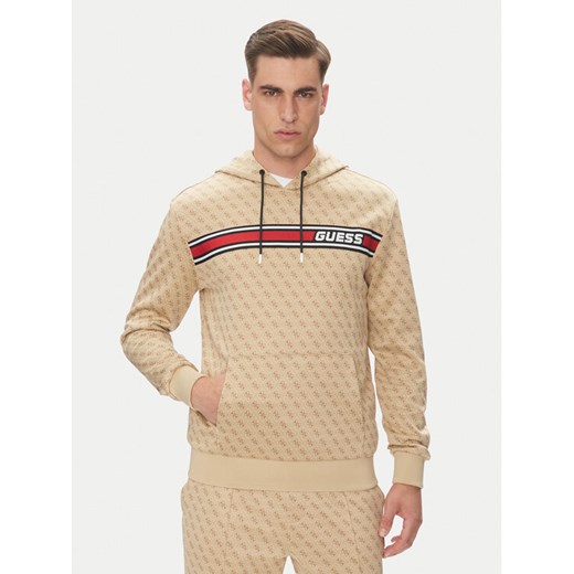 Guess Bluza New Korbin Z4BQ30 FL04Q Beżowy Regular Fit ze sklepu MODIVO w kategorii Bluzy męskie - zdjęcie 183778330