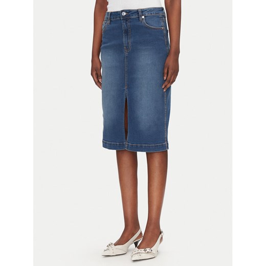 Silvian Heach Spódnica jeansowa Quofoy GPP25403LO Granatowy Regular Fit ze sklepu MODIVO w kategorii Spódnice - zdjęcie 183778364