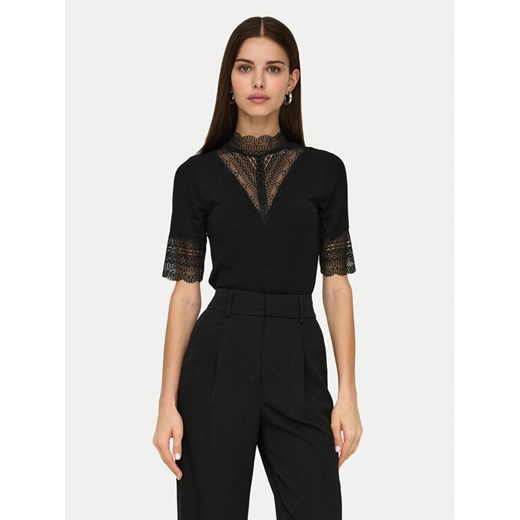 ONLY Bluzka Tilde 15335353 Czarny Slim Fit ze sklepu MODIVO w kategorii Bluzki damskie - zdjęcie 183778381