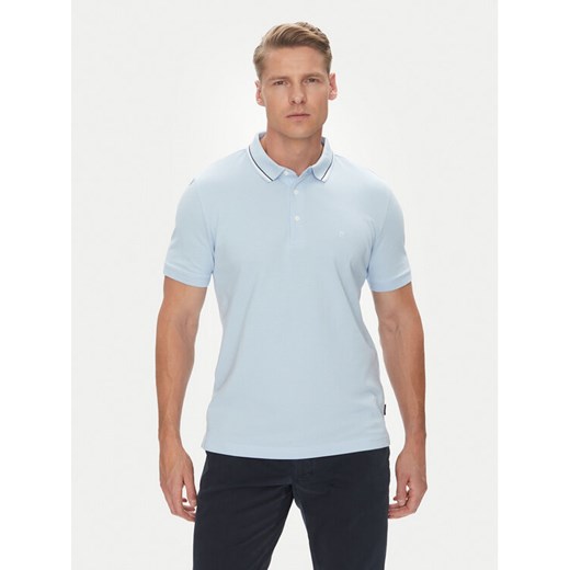 Pierre Cardin Polo C5 21374.2112 Błękitny Regular Fit ze sklepu MODIVO w kategorii T-shirty męskie - zdjęcie 183778442
