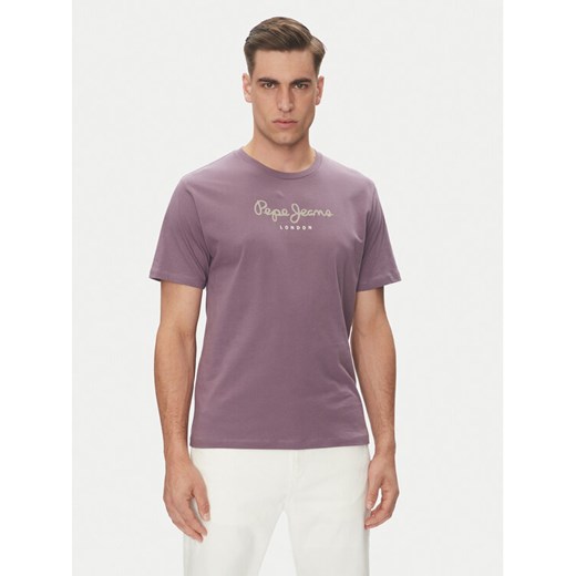 Pepe Jeans T-Shirt Eggo N PM508208 Fioletowy Regular Fit ze sklepu MODIVO w kategorii T-shirty męskie - zdjęcie 183778651