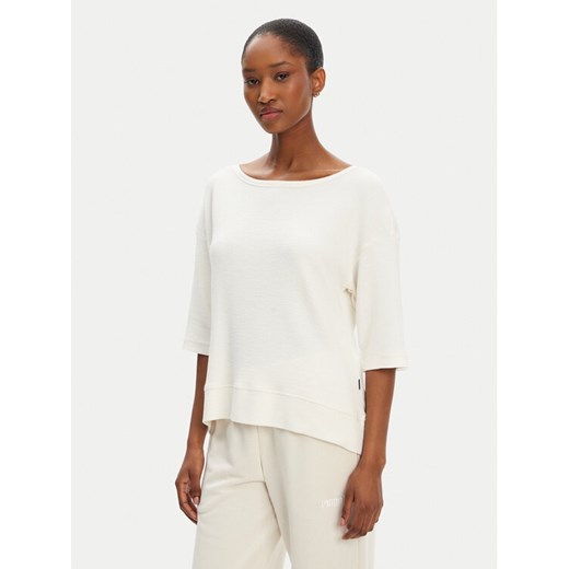 BOSS Bluzka Ottoman 50540029 Écru Relaxed Fit ze sklepu MODIVO w kategorii Bluzki damskie - zdjęcie 183778691