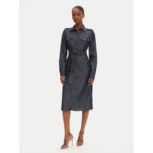 Guess Sukienka codzienna 5GGK05 7295A Granatowy Regular Fit ze sklepu MODIVO w kategorii Sukienki - zdjęcie 183778711