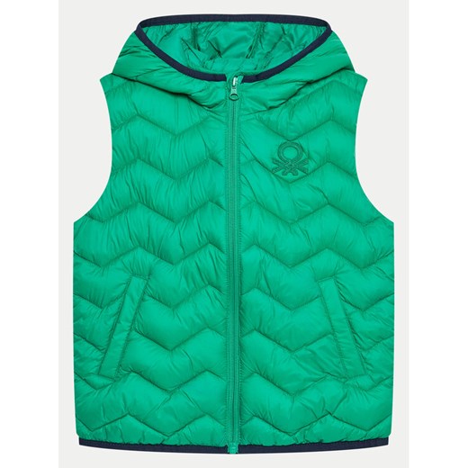 United Colors Of Benetton Kamizelka 2TWDGJ00G Zielony Regular Fit ze sklepu MODIVO w kategorii Kamizelki chłopięce - zdjęcie 183778753