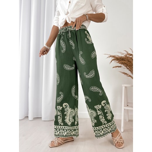 spodnie velmira zielone xl/xxl ze sklepu UBRA w kategorii Spodnie damskie - zdjęcie 183781481