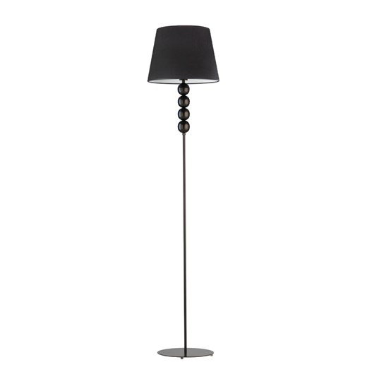 Czarna lampa stojąca do salonu SEUL VELUR z abażurem ze sklepu Lysne w kategorii Lampy podłogowe - zdjęcie 183783404