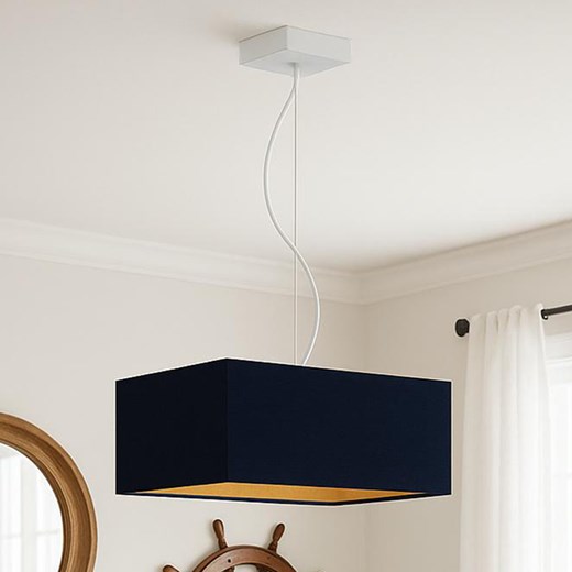 Elegancki żyrandol do salonu z abażurem ze złotym wnętrzem SANGRIA GOLD ze sklepu Lysne w kategorii Lampy wiszące - zdjęcie 183783423