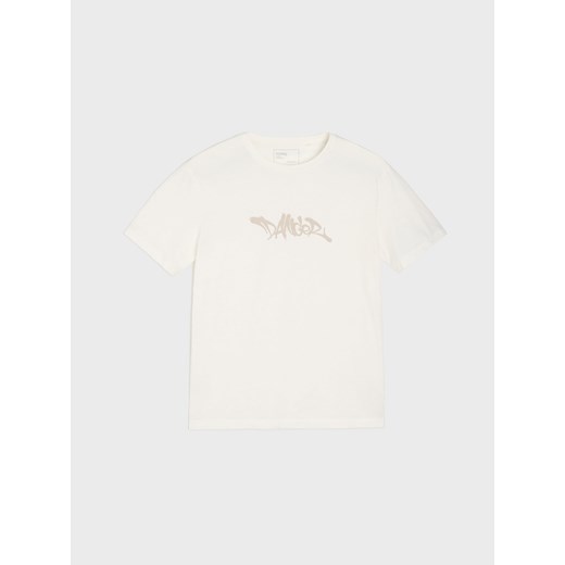 T-shirt męski Sinsay z krótkimi rękawami biały 