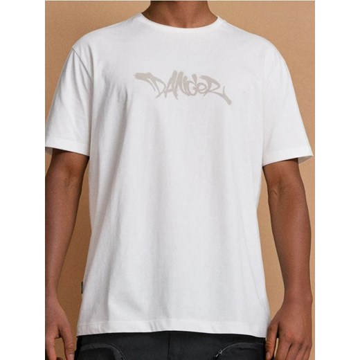 Sinsay - Koszulka o luźniejszym fasonie - kremowy ze sklepu Sinsay w kategorii T-shirty męskie - zdjęcie 183784604
