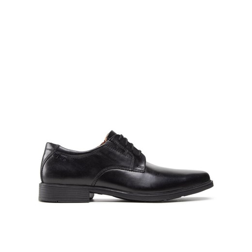 Półbuty Clarks Tilden Plain 261103507 Czarny ze sklepu eobuwie.pl w kategorii Buty eleganckie męskie - zdjęcie 183786534
