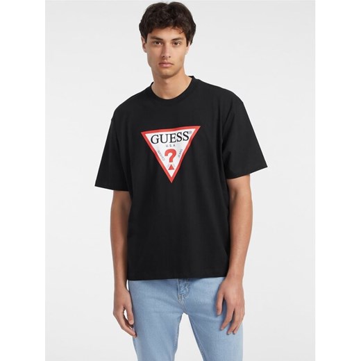 Guess Jeans T-Shirt 165535 Czarny Classic Fit ze sklepu MODIVO w kategorii T-shirty męskie - zdjęcie 183788210