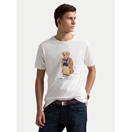 Polo Ralph Lauren T-Shirt 710974584001 Biały Custom Slim Fit ze sklepu MODIVO w kategorii T-shirty męskie - zdjęcie 183788273