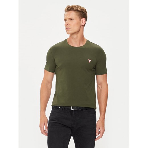 Guess T-Shirt M2YI24 J1314 Zielony Slim Fit ze sklepu MODIVO w kategorii T-shirty męskie - zdjęcie 183788292