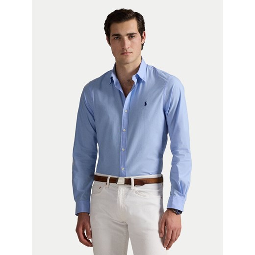 Polo Ralph Lauren Koszula 710929348009 Błękitny Slim Fit ze sklepu MODIVO w kategorii Koszule męskie - zdjęcie 183788354