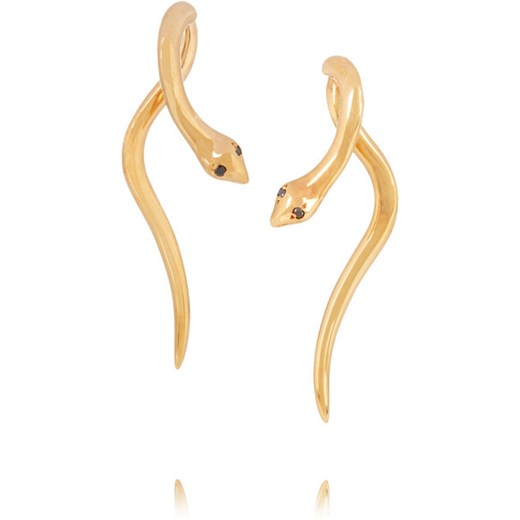 Boa gold-plated diamond earrings net-a-porter zolty 
