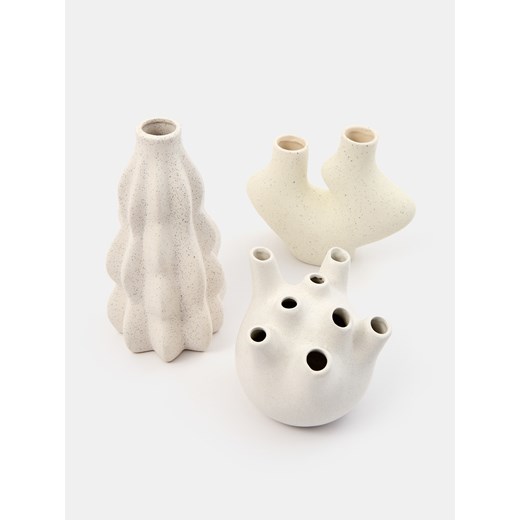 Sinsay - Wazon o nieregularnym kształcie - biały Sinsay One Size Sinsay