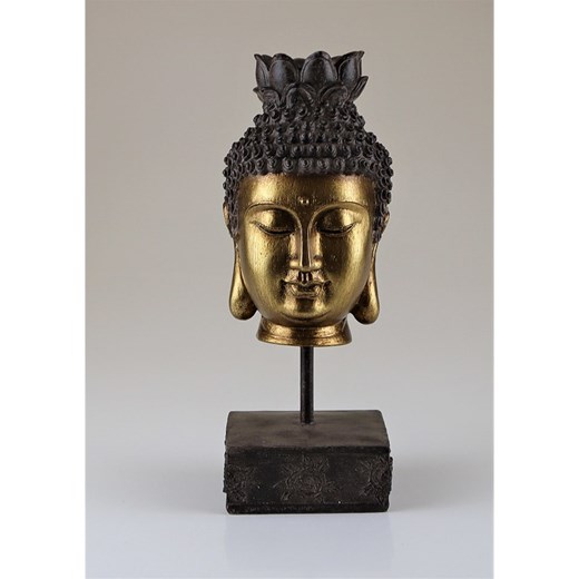 AM Design Figurka dekoracyjna &quot;Buddha&quot; w kolorze złoto-czarnym - 11 x 27 cm ze sklepu Limango Polska w kategorii Dekoracje - zdjęcie 183803221