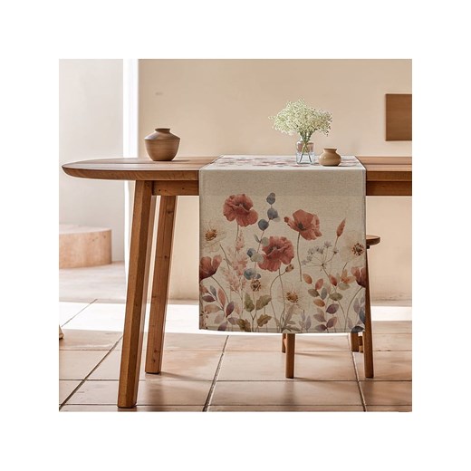 Mint Rugs Bieżnik &quot;Amapola&quot; w kolorze kremowym ze wzorem ze sklepu Limango Polska w kategorii Obrusy i bieżniki - zdjęcie 183803904