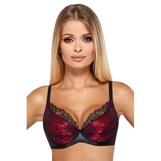 Biustonosz push-up PariPari Catherine III black-red ze sklepu kontri.pl w kategorii Biustonosze - zdjęcie 183804442