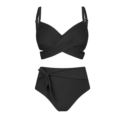Strój kąpielowy plus size z regulowanym biustonoszem - Czarny / L ze sklepu Valetta.pl w kategorii Stroje kąpielowe - zdjęcie 183805772