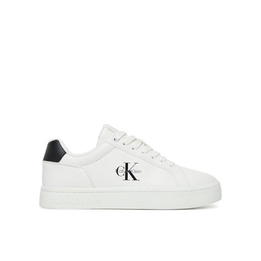 Sneakersy Calvin Klein Jeans Classic Cupsole Mono Lth Wn YW0YW01902 Biały ze sklepu eobuwie.pl w kategorii Buty sportowe damskie - zdjęcie 183807331