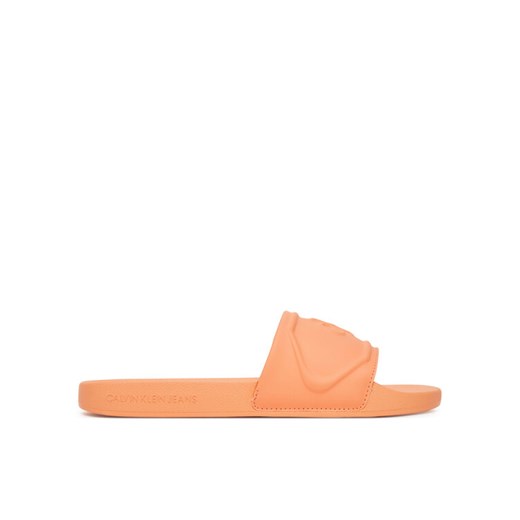 Japonki Calvin Klein Jeans Slide Pu Hf Mg YW0YW01879 Pomarańczowy ze sklepu eobuwie.pl w kategorii Klapki damskie - zdjęcie 183807334