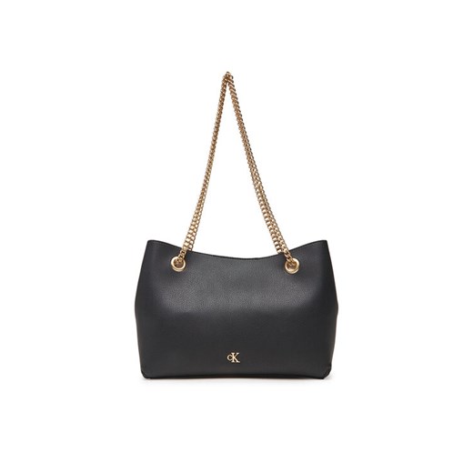 Torebka Calvin Klein Minimal Monogram Shoulder Bag Wi LV04F3205G Czarny ze sklepu eobuwie.pl w kategorii Kopertówki - zdjęcie 183807341