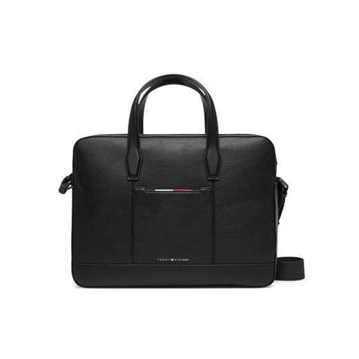 Torba na laptopa Tommy Hilfiger Th Central Slim Computer Bag AM0AM13484 Czarny ze sklepu eobuwie.pl w kategorii Torby na laptopa - zdjęcie 183807344